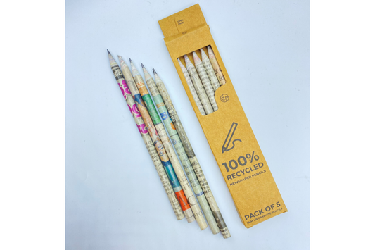 Recycled Newspaper Pencils